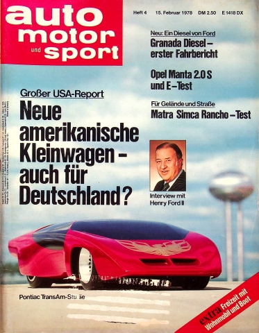 Deckblatt Auto Motor und Sport (04/1978)